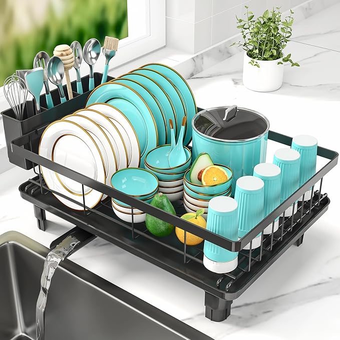MERRYBOX Dish Racks for Kitchen Counter, 2025 Upgrade Large Sink Dish Drying by MERRYBOX