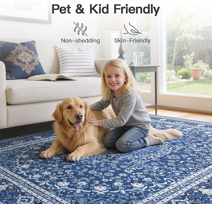 Lofus 8x10 Area Rugs for Living Room, Machine Washable Non-Slip Area Rug - Image 7