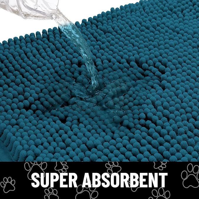 Smiry Dog Door Mat for Muddy Paws, Absorbent Dirt Trapper Non Slip Quick Dry - Image 5