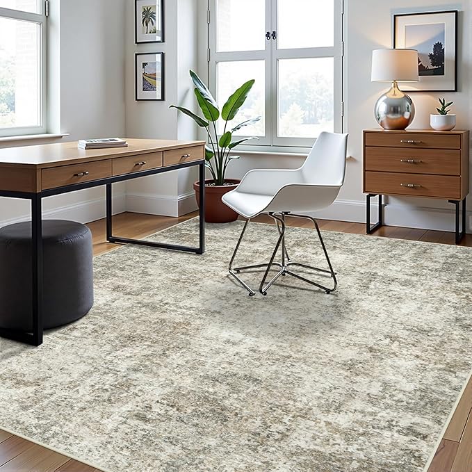 6x9 Area Rugs for Living Room Rug Washable: Abstract Rug for Dining Room - Image 3