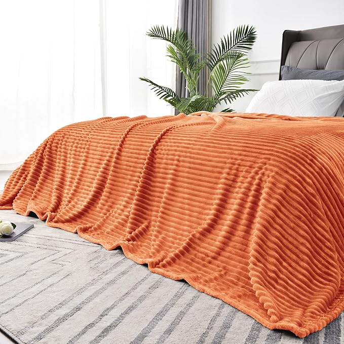 BEDELITE Fleece Blanket Queen Size, 3D Ribbed Jacquard Soft & Warm Decorative by BEDELITE