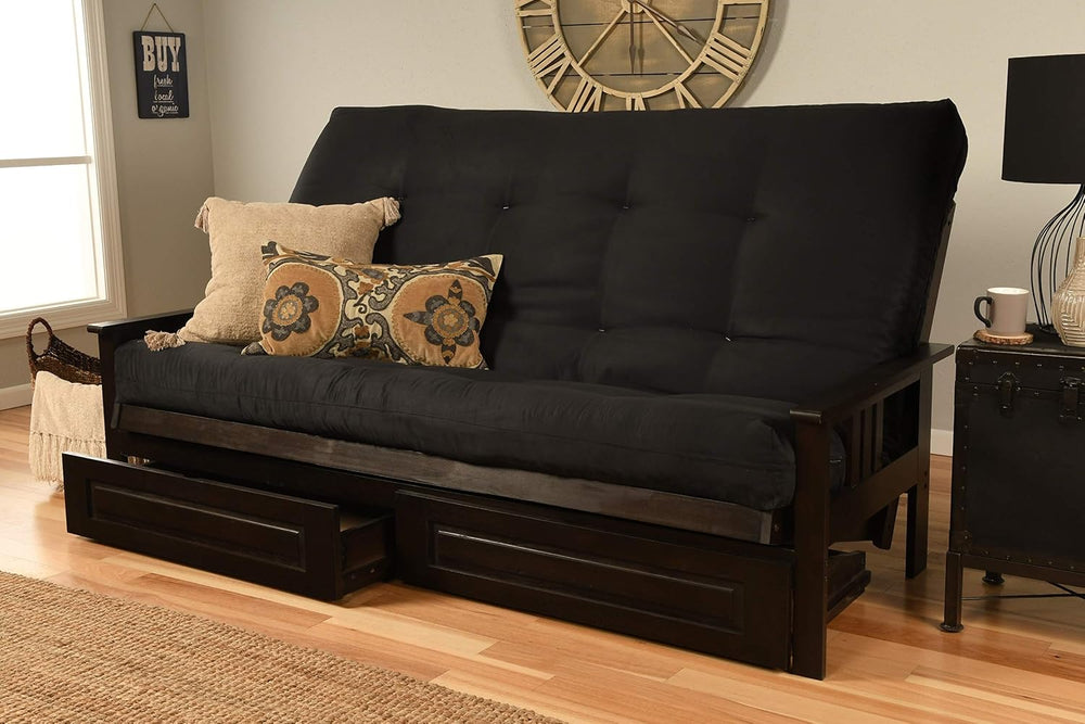 Kodiak Furniture Monterey Queen-size Futon, Storage Drawers, Espresso Finish ...