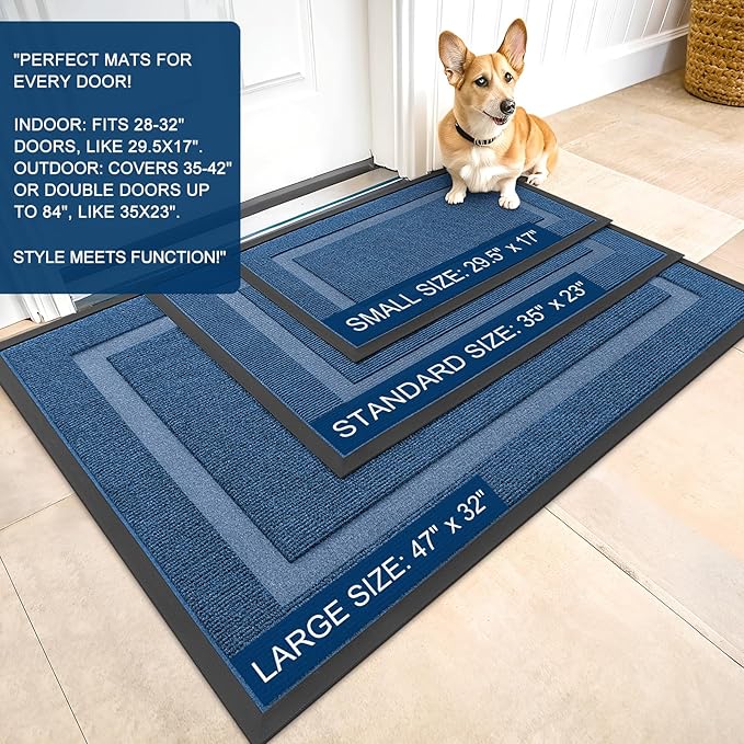 OLANLY Front Door Mat Indoor Outdoor Entrance, Waterproof All-Season, - Image 2