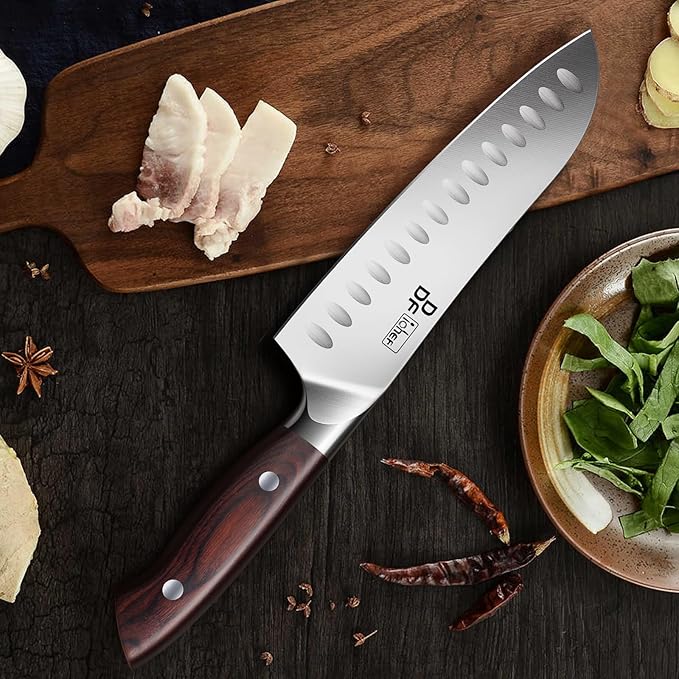 DDF iohEF Kitchen Knife 7 inch Chef Knife Professinal Santoku Knife, Japanese - Image 5