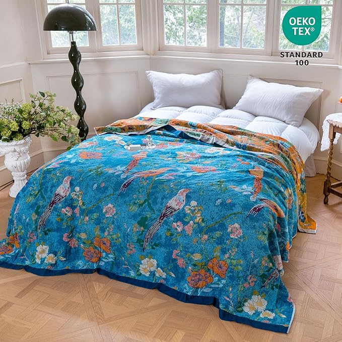 MSGKV Boho Throw Blanket for Bed 60"x80" Cotton Couch Blanket - Image 6