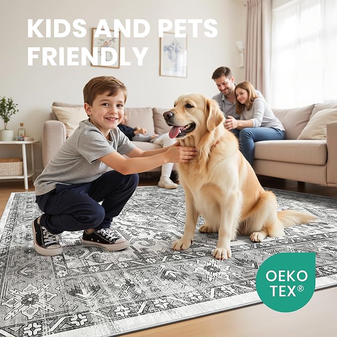 zesthome 6x9 Area Rug, Super Soft Washable Rugs - Image 7