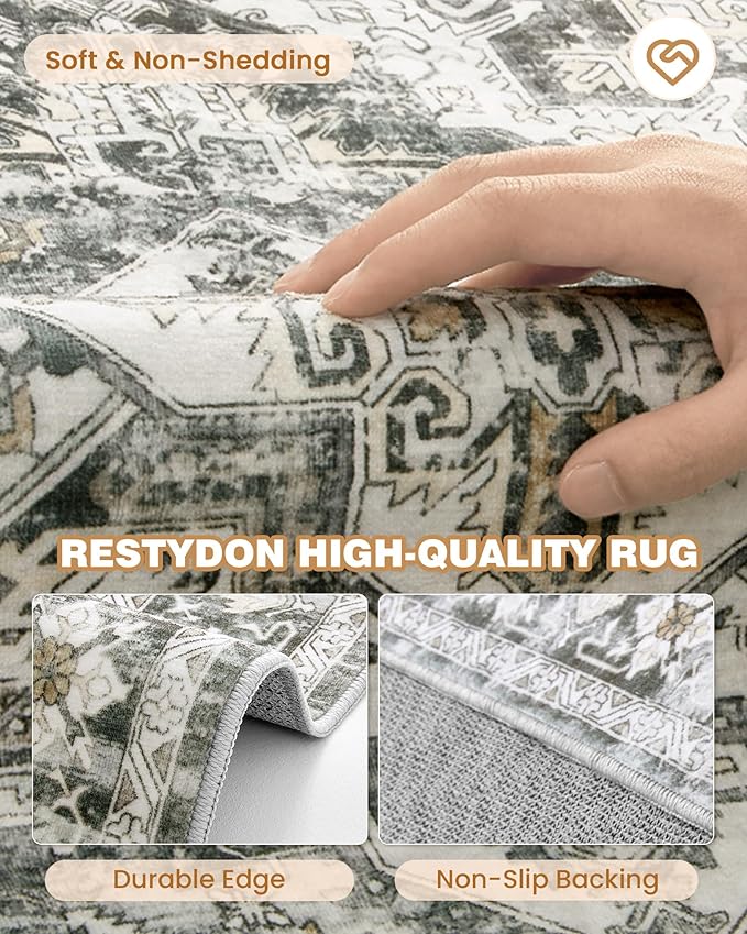 Hallway Runner Rug 2x12, Extra Long Washable Runner Rugs - Image 7