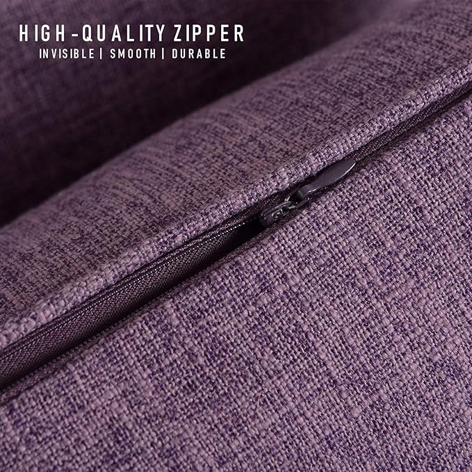 HPUK Linen Throw Pillow Covers Pack of 2, 18x18 Inch Accent Cushion Covers - Image 5