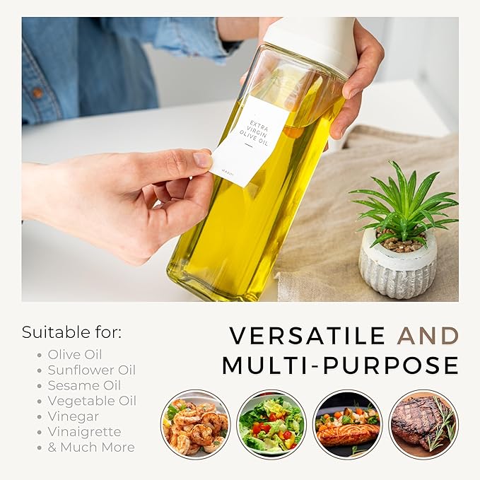 Oil Dispenser Bottle – Set of 2 12oz/350ml Oil and Vinegar Dispenser - Image 6