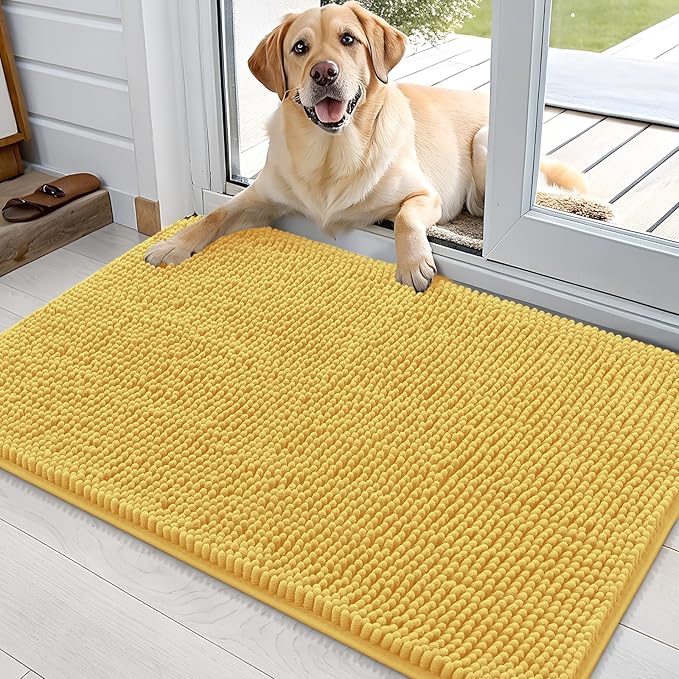 OLANLY Dog Door Mat for Muddy Paws 36x24, Absorbs Moisture and Dirt, Absorbent by OLANLY