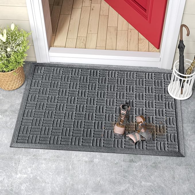 Mibao Front Door Mat Indoor Outdoor Entrance, Dirt Trapping Waterproof - Image 7