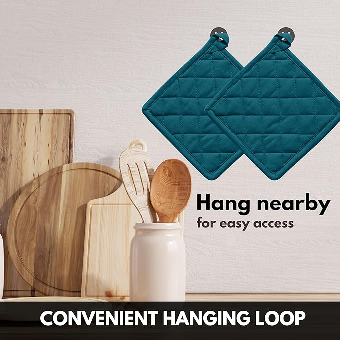 Oven Mitt & Pot Holder 100% Cotton Heat Resistant Kitchen Oven Mitt & Pot Holder - Image 6