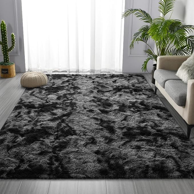 Deerhoo Large Shag Area Rugs 9 x 12, Tie-Dyed Plush Fuzzy Rugs - Image 3