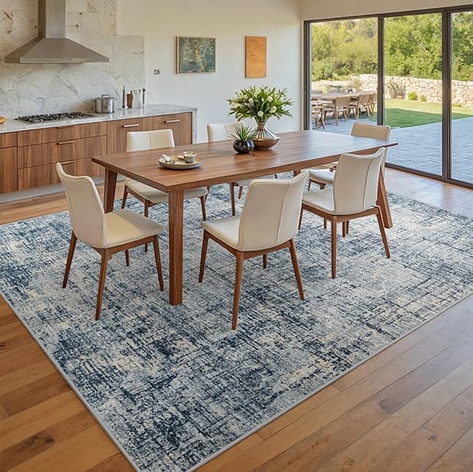 9x12 Area Rugs for Living Room Washable Rug: Anti-Skid Abstract Modern Living - Image 8
