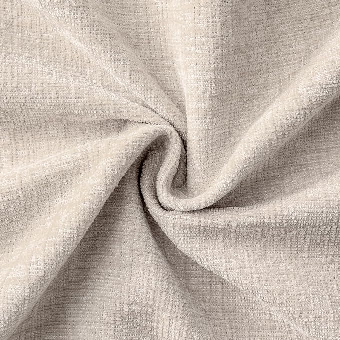 MIULEE Pack of 2 Couch Throw Pillow Covers 20x20 Inch Soft Light Brown Chenille - Image 2