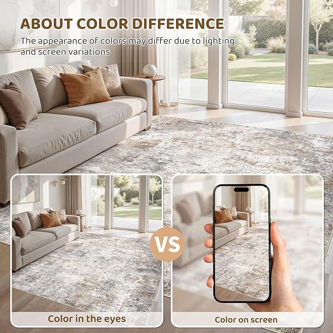 UERMEI 9x12 Area Rug Living Room Rugs - Image 4