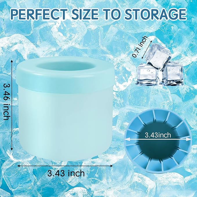 Small Ice Maker Cup, Cylinder Silicone Ice Cube Molds, Mini Ice Maker Cube Tray - Image 4