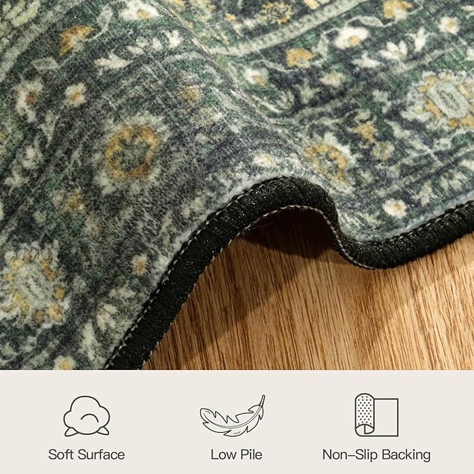 Lofus 2x10 Area Rug for Hallways, Low Pile Soft Carpet Runner for Kitchen - Image 8
