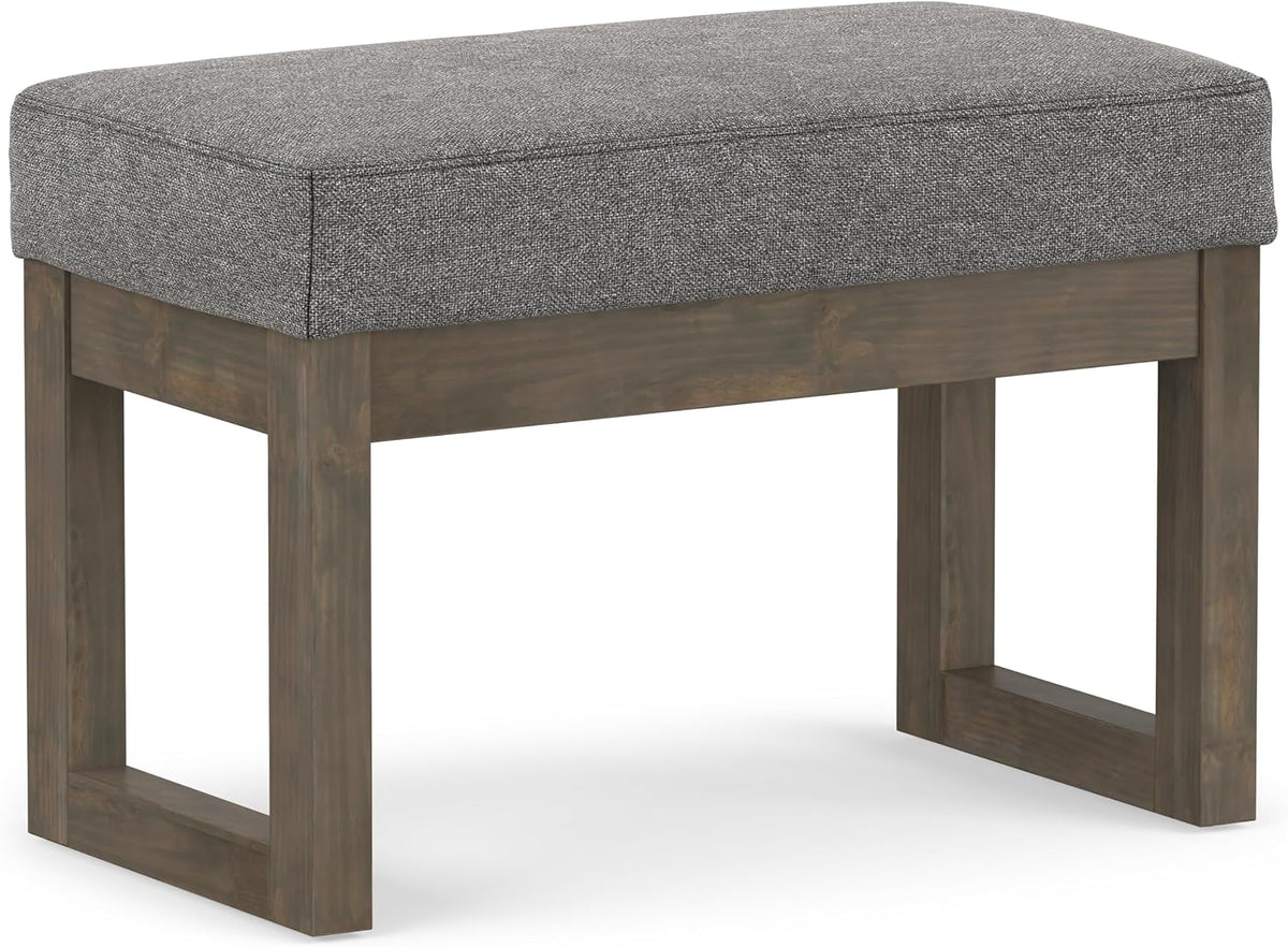 simplihome milltown 27" wide linen look rectangle ottoman, main product view