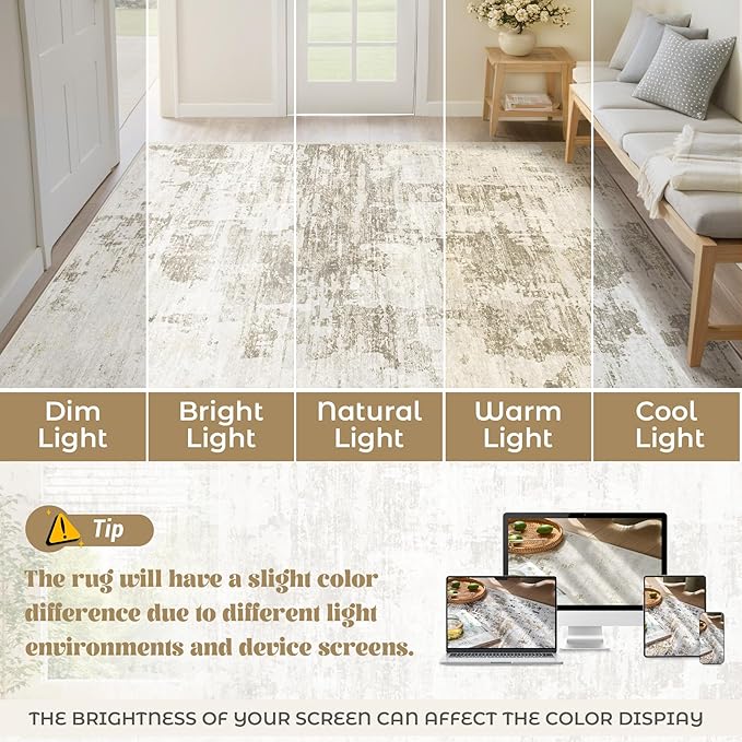 XLUEZ 9x12 Area Rug for Living Room, Washable Modern Abstract Large Area Rug - Image 8