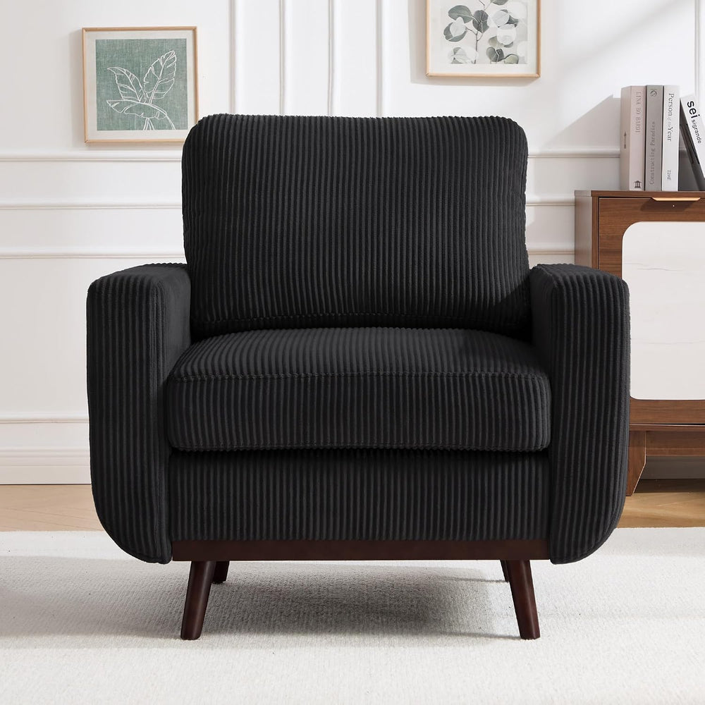 Accent Chair for Bedroom,Reading Chair with Deep Seat,Corduroy Armchair with ...