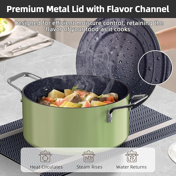 Nuwave Lux 13pc Forged Lightweight Cookware Set PFAS Free, Healthy G10 Duralon - Image 4