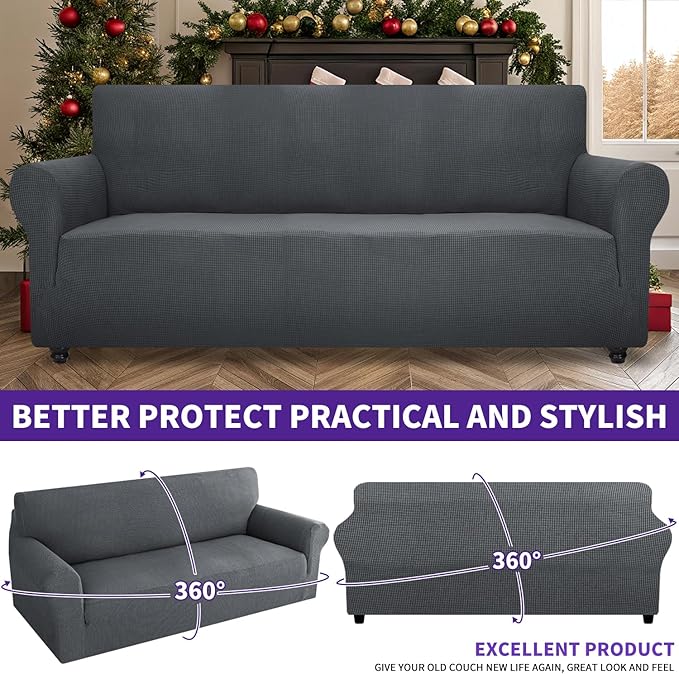 ZNSAYOTX Super Stretch Couch Cover Universal Sofa Covers - Image 2