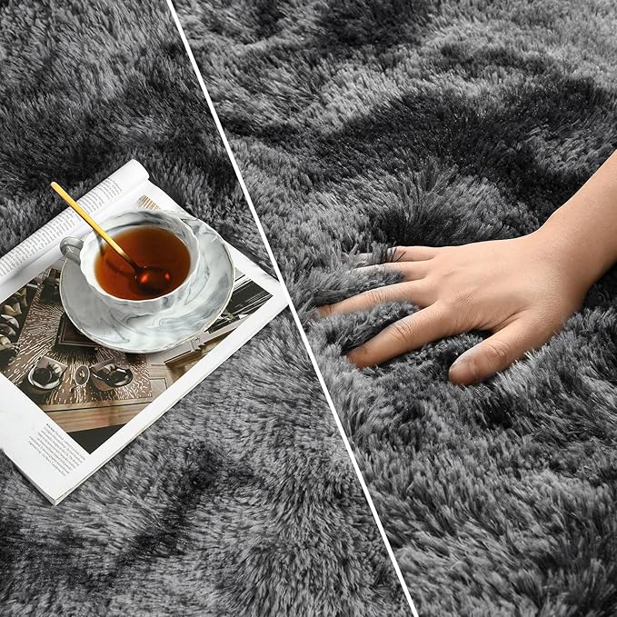Deerhoo Shag Area Rug, 4 X 6 Tie-Dyed Plush Fuzzy Rugs - Image 4