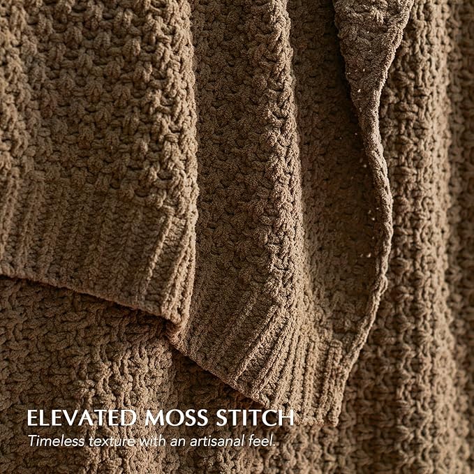 EVERGRACEHOME Chunky Chenille Knit Throw Blanket - Image 2