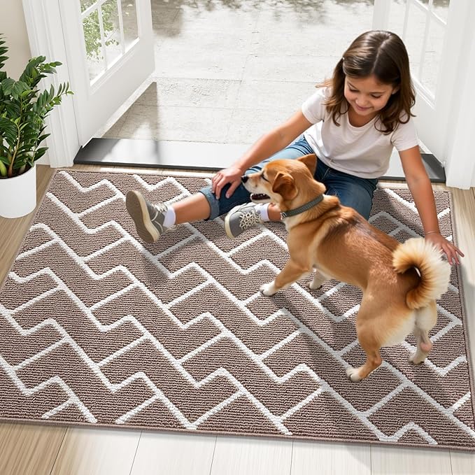 OLANLY Front Door Mat, Non-Slip Rubber Backing, Dirt Resistant and Absorbent - Image 8