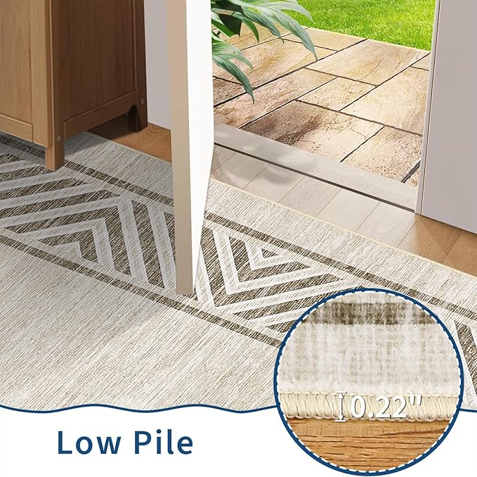 GarveeHome Large Dining Room Rug 10x13 Washable Bordered Carpet - Image 5