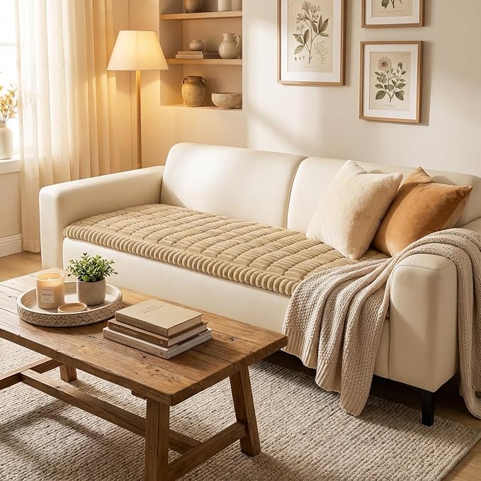 Smiry Couch Cover for Dogs Washable, Non Slip Fuzzy Pet Couch Covers for 3 - Image 2