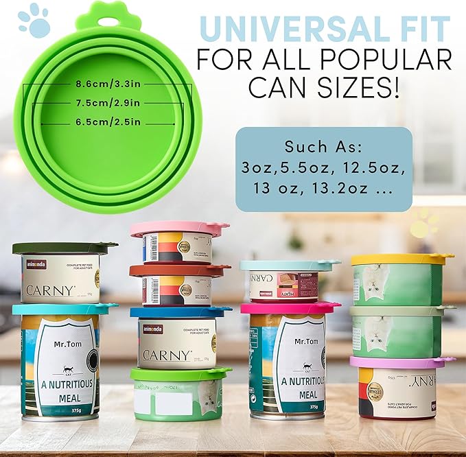 4 Pack Universal Pet Food Can Covers Lids - Image 3