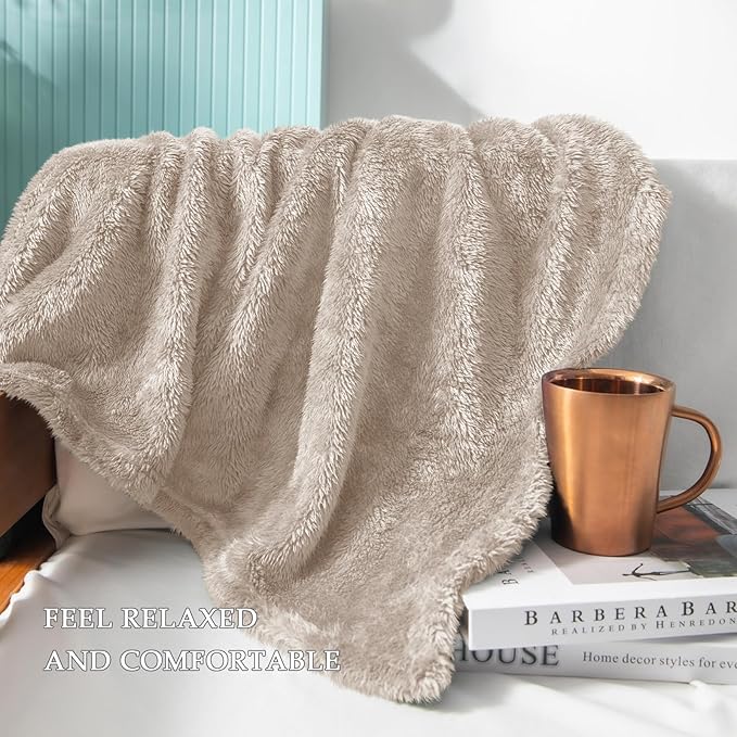 Exclusivo Mezcla Plush Fuzzy Fleece Bed Blanket Queen Size, Super Soft - Image 5