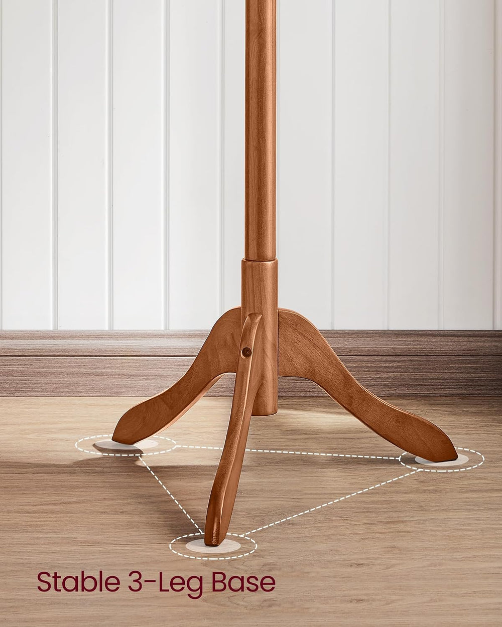 VASAGLE Solid Wood Coat Rack, Free Standing Tree-Shaped Coat Rack with 8 Hook...