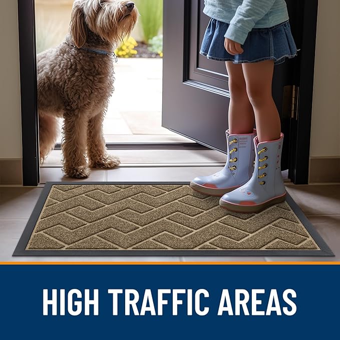 OLANLY Front Door Mat Indoor Outdoor Entrance, Waterproof All-Season, - Image 8