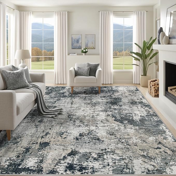 XLUEZ 8x10 Area Rugs for Living Room, Washable Modern Abstract Large Area Rug by XLUEZ