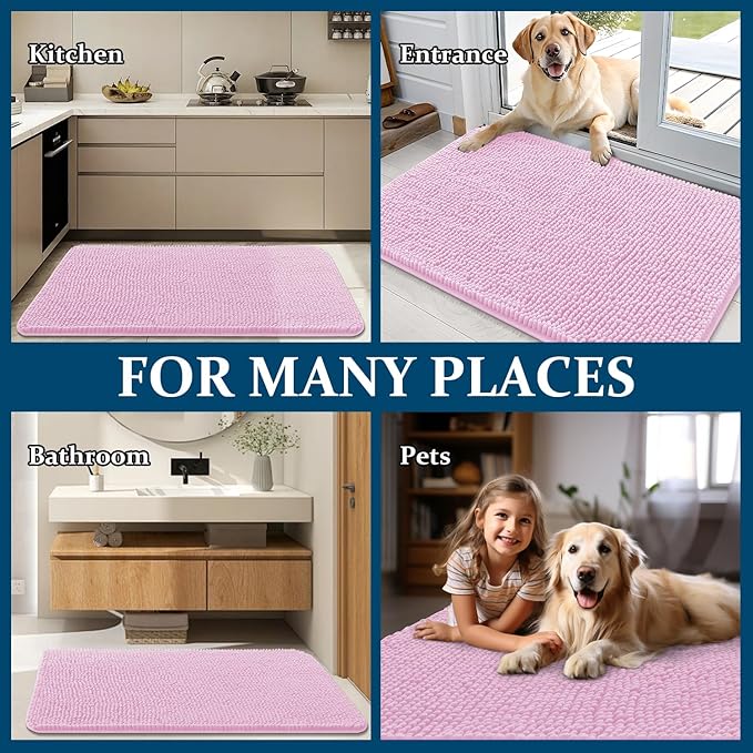 OLANLY Dog Door Mat for Muddy Paws 54x32, Absorbs Moisture and Dirt, Absorbent - Image 8