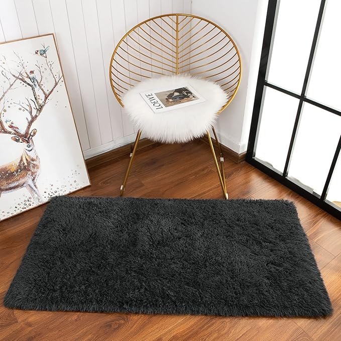 Chicrug Soft Runner Rug for Bedroom Living Room Plush Fluffy Rugs 2x4 Feet - Image 4