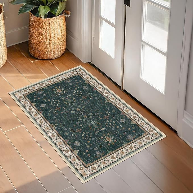 Dark Green 2x3 Door Mat Indoor Entrance Rug - Image 5