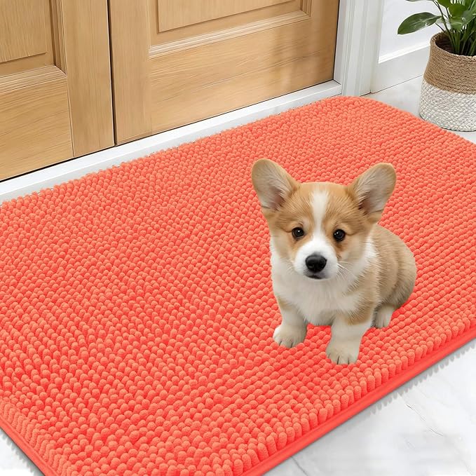 OLANLY Dog Door Mat for Muddy Paws 24x16, Absorbs Moisture and Dirt, Absorbent by OLANLY