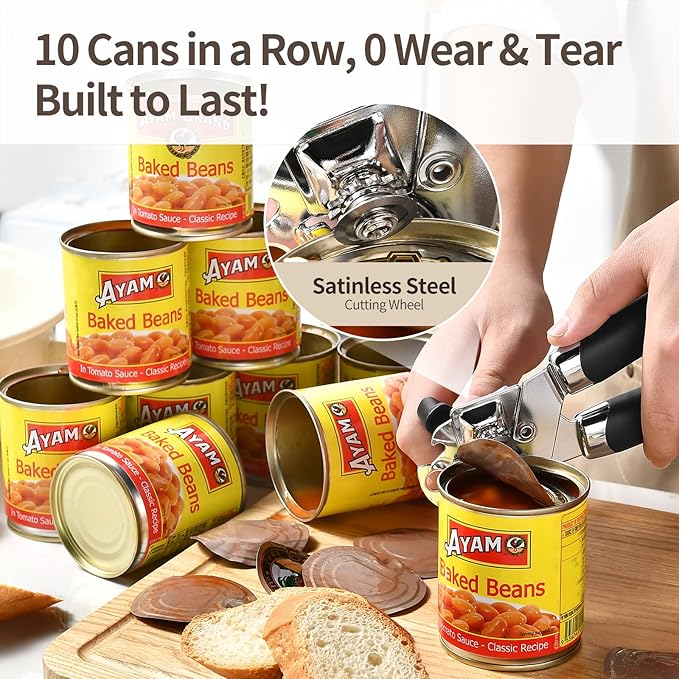 Heavy Duty Stainless Steel Smooth Edge Manual Can Opener and Bottle Openers - Image 3