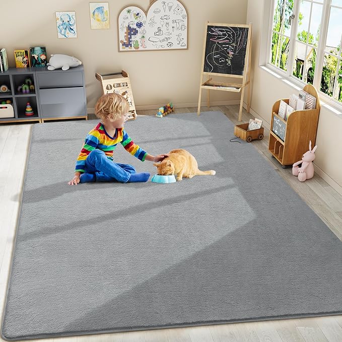Amearea Large Modern Area Rugs for Bedroom Living Room, 6x9 Feet Grey Thickened - Image 9