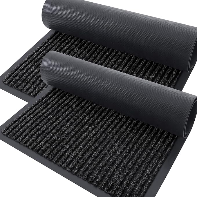 OLANLY Front Door Mat Indoor Outdoor Entrance, Waterproof Heavy Duty Doormat by OLANLY