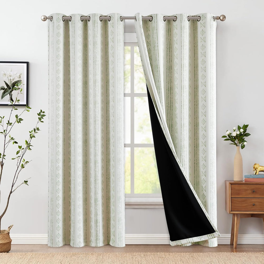 jinchan Boho Blackout Curtains 84 Inches Long for Bedroom Living Room