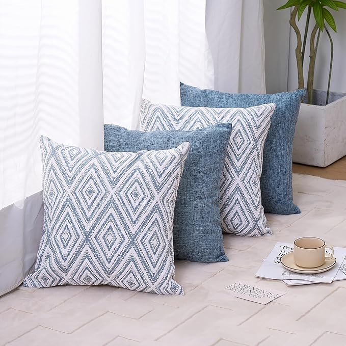 HPUK Decorative Throw Pillow Covers Set of 4 Couch Pillows Accent Cushion Cover - Image 7
