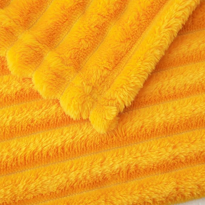 Gold Fleece Throw Blanket 50”×70” - Image 5
