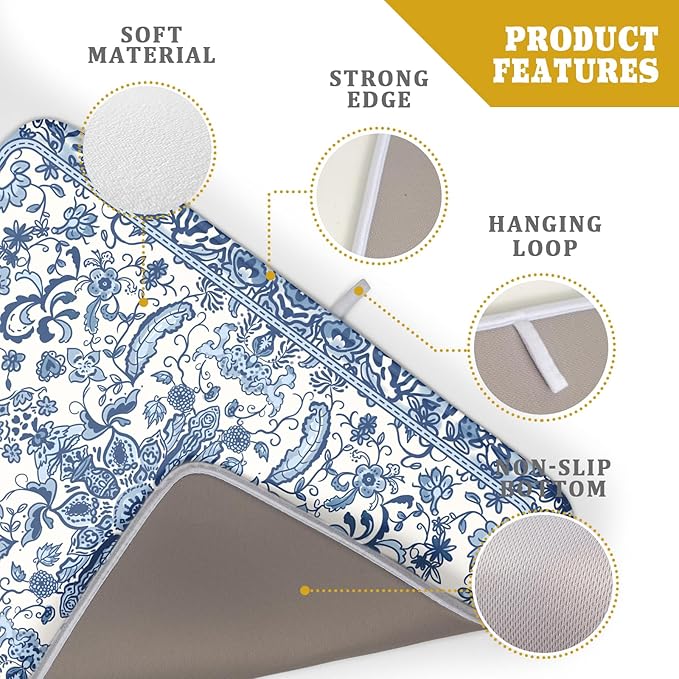 Chinoiserie Floral Dish Drying Mat - Image 3