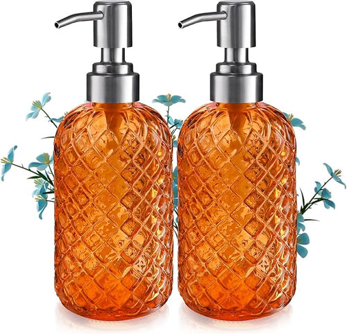 14 Oz Refillable Glass Soap Dispenser by Kaishun