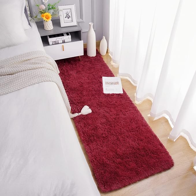 Chicrug Soft Runner Rug for Bedroom Living Room Plush Fluffy Rugs 2x6 Feet - Image 3